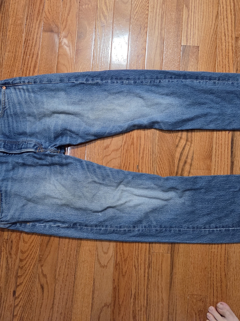 Levi's Men's Medium Blue Straight Baggy Button-Fly Jeans